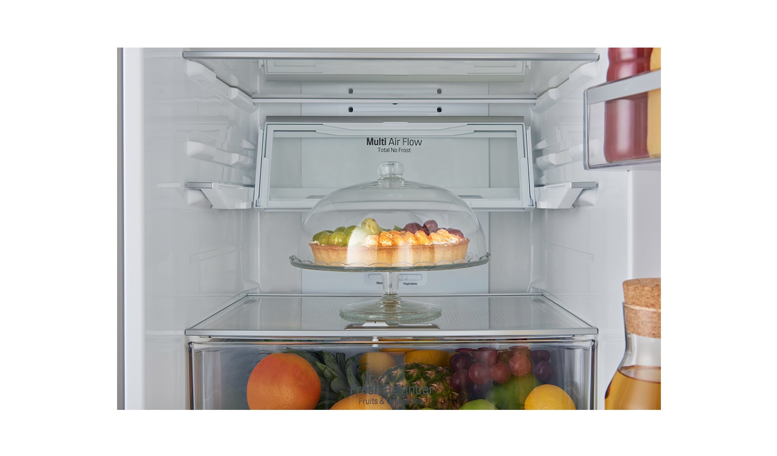LG Smart Fridge Freezer with Full Wine Rack and Water Dispenser, GBF60NSFZB